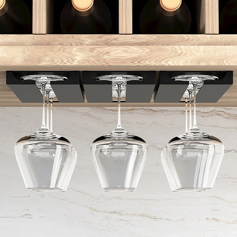 Bar Wine Glass Rack - Non-drilled Cup Holder In Kitchen And Dining Room Upside-down Rack For Household Wine Glasses