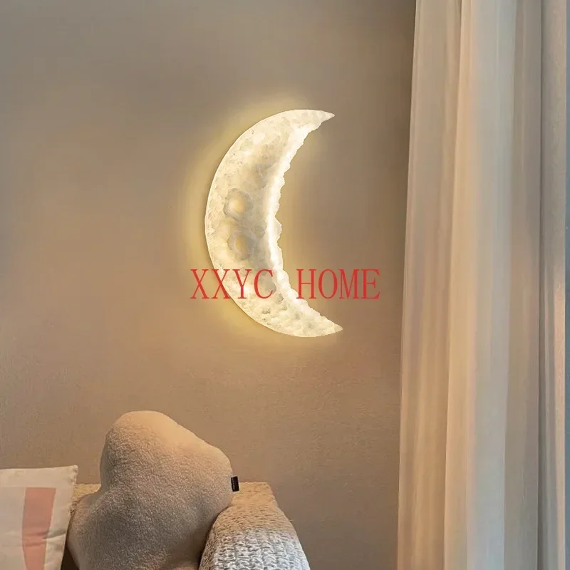 

Simple Wall Lamp Minimalist Atmosphere Bedroom Moon Ambience Light Corridor Entrance Wall Decorative Lamp