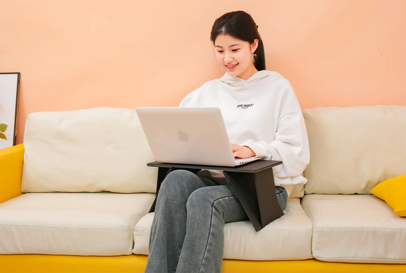 Laptop Stand for Bed Couch Lap Desk Car, Adjustable Foldable Portable for Eating, Work, Road Trips