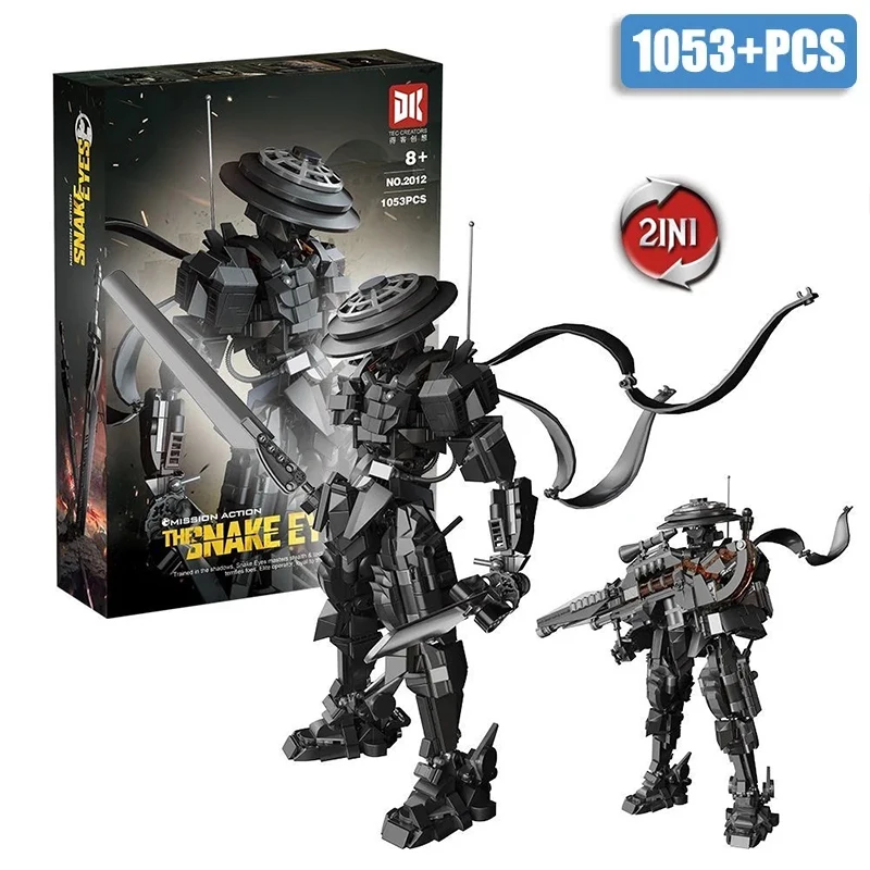 

Creative 1053pcs Mech Ninja Warrior Model Building Blocks Bricks Kits MOC SWAT Mecha Soldier Toys For Children Adult Boys Gifts