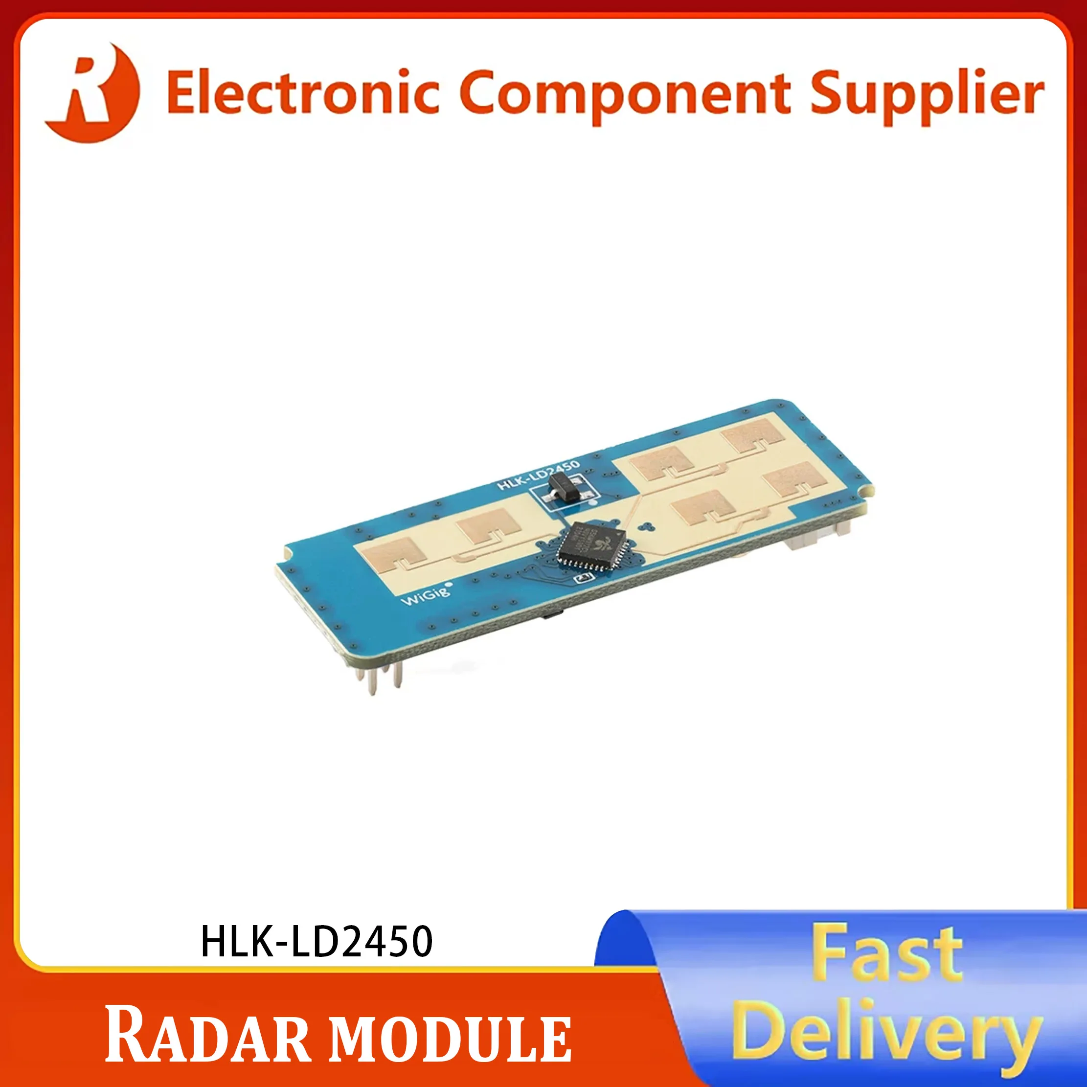 Genuine LD2450-24G Human Motion Tracking Radar Module (one transmitter, two receivers), wall-mounted