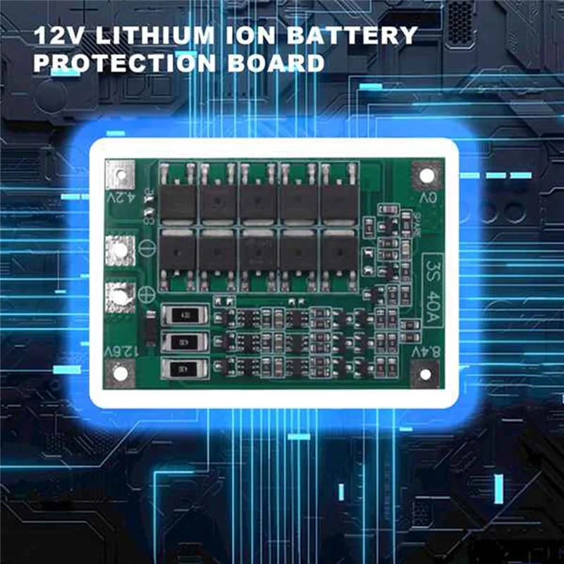 5 шт. 3S 40A BMS 11,1 В 12,6 В 18650 Защитная плата литиевой батареи со сбалансированной версией для дрели, батареи мотоцикла