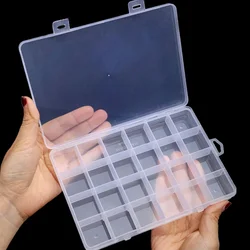 Square Plastic Transparent Storage Box Jewelry Beads Container Fishing Tools Accessories Box Small Items Sundries Organizer Case