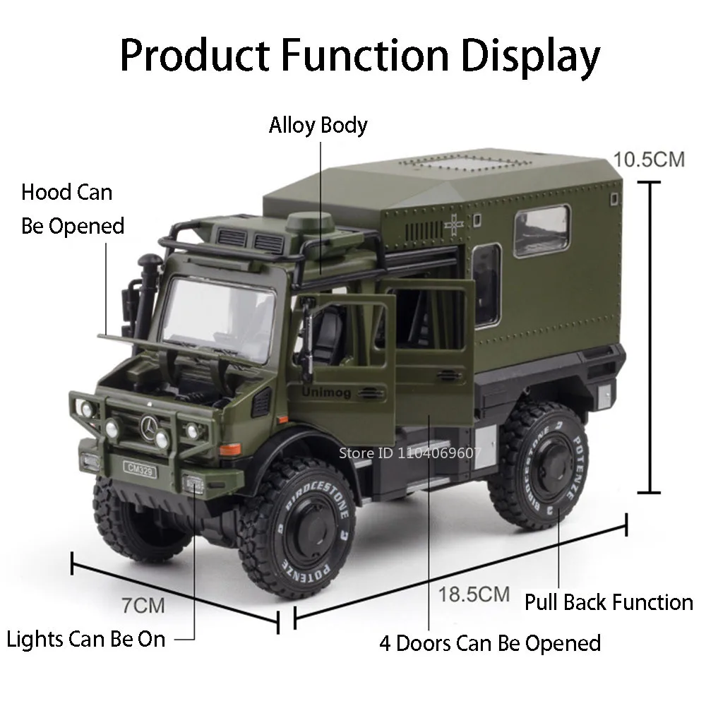 1:28 Camel Cup Land Rover Defender Modellauto Spielzeug Legierung Druckguss UNIMOG RV Geländewagen Sound Licht Türen geöffnet Kinder Geschenke – Detail 20