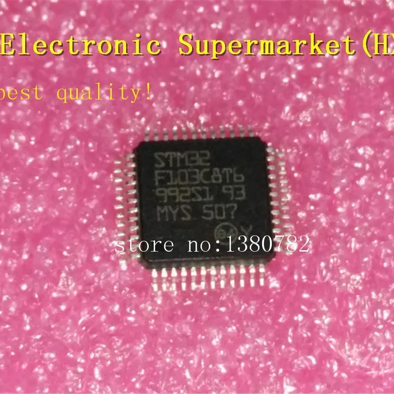 Free Shipping 10pcs-50pcs STM32F103C8T6 STM32F103  LQFP-48 New original  IC