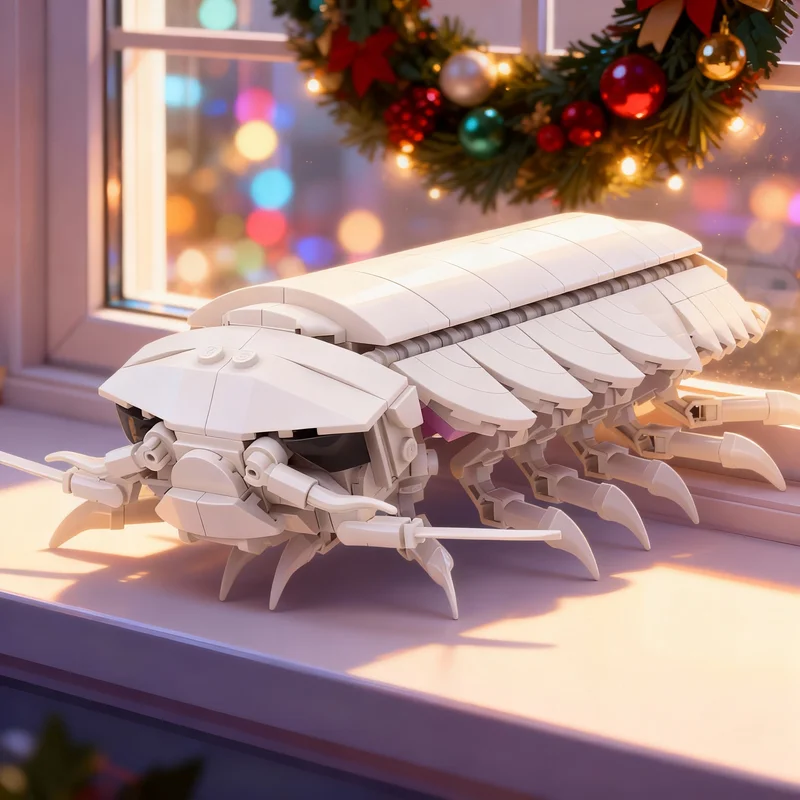 

427pcs MOC Giant Deep Sea Isopod Bathynomus Giganteus Icons Model Building Blocks Creative Display Gift Collectible Decor Kids