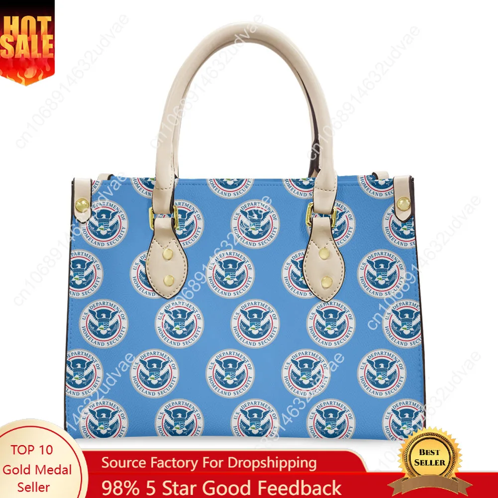 Homeland Security Investigations Tote Bag Purse Womens Mens High Quality Personalized Text Image PU Leather Shopping Gift Bags