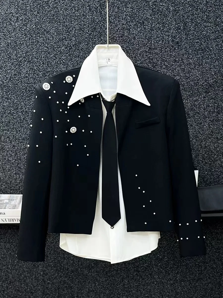 J0185  Fashion Men's Coats & Jackets 2024 Runway Luxury famous Brand European Design party style Men's Clothing