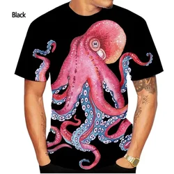 New Fashion Sea Animal 3D Printing T Shirt Men's And Women's Summer Casual Short-sleeve Cool Tops Funny Marine Life Kid Tshirts