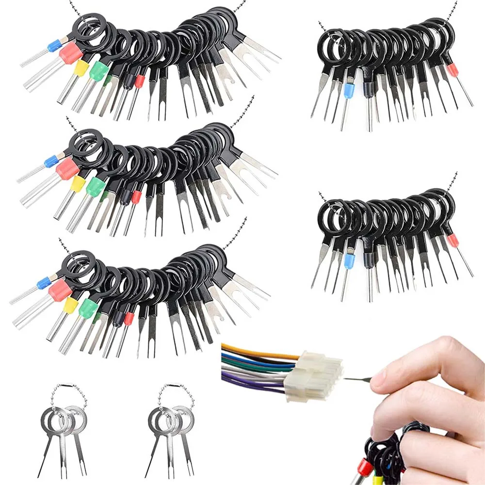 82 PCS Terminal Removal Tool Kit,Pin Extractor Tools Electrical Connector Pin Release Depinning Tools for Car Broken Key Ejector