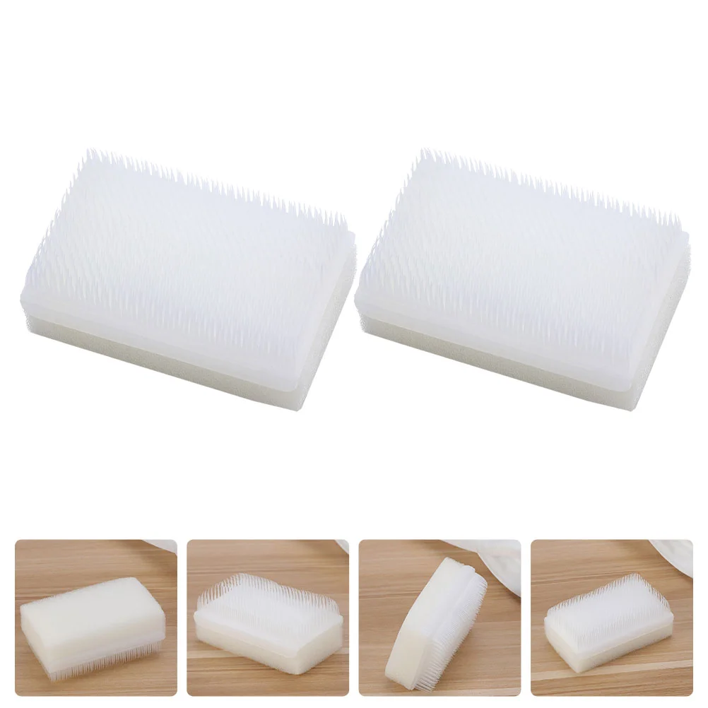 2 Pcs Autism Brush Sponge Therapressure Therapy Wilbarger Cradle Surgical Scrub Bristles