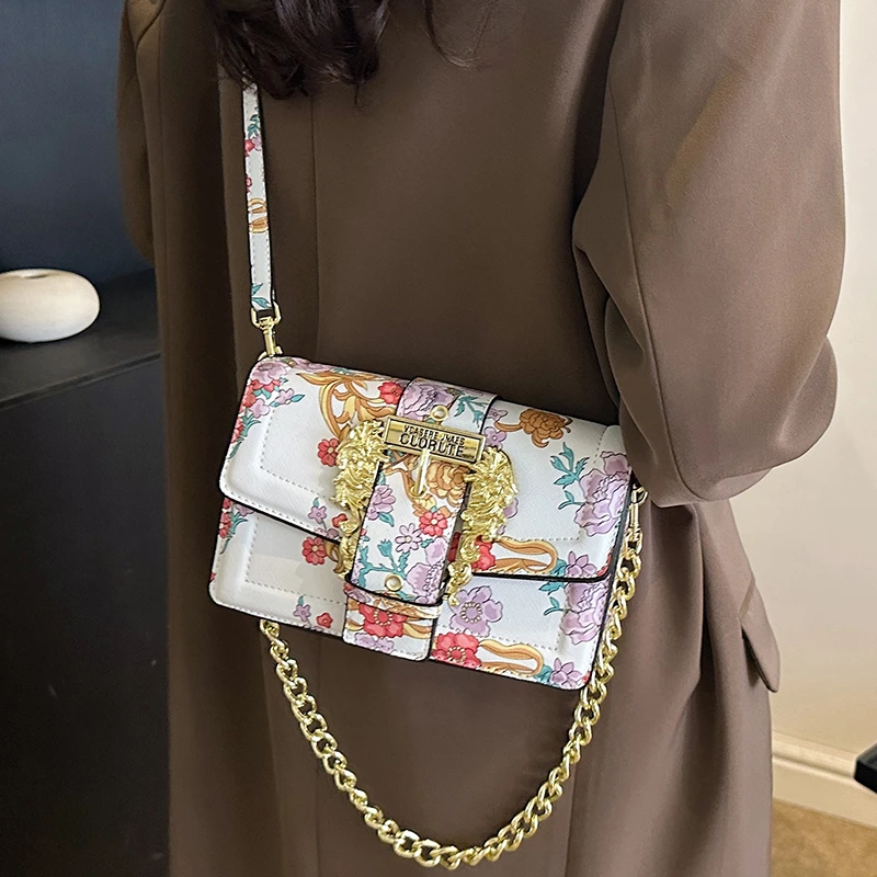 Bolso cruzado clásico de alta costura para mujer, bolso de cuero Vintage de lujo, hombro de gama alta