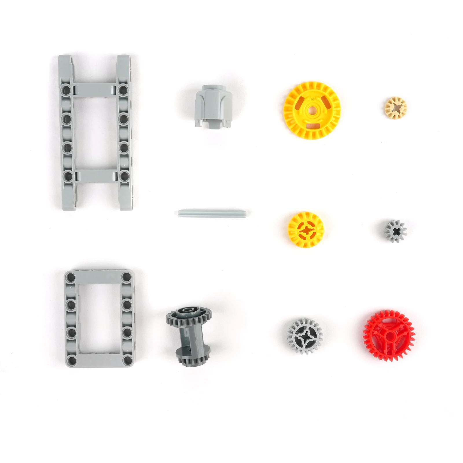 45pcs 9-in-1 Technical Parts Versatile Differential Gear Set Model Building Blocks DIY Gears Shaft Frame Assembly Bricks Toy