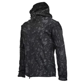 Military Shark Skin Soft Shell Jackets Men Tactical Windproof Waterproof jacket men Army Combat Jackets Mens Hooded Bomber Coats 6