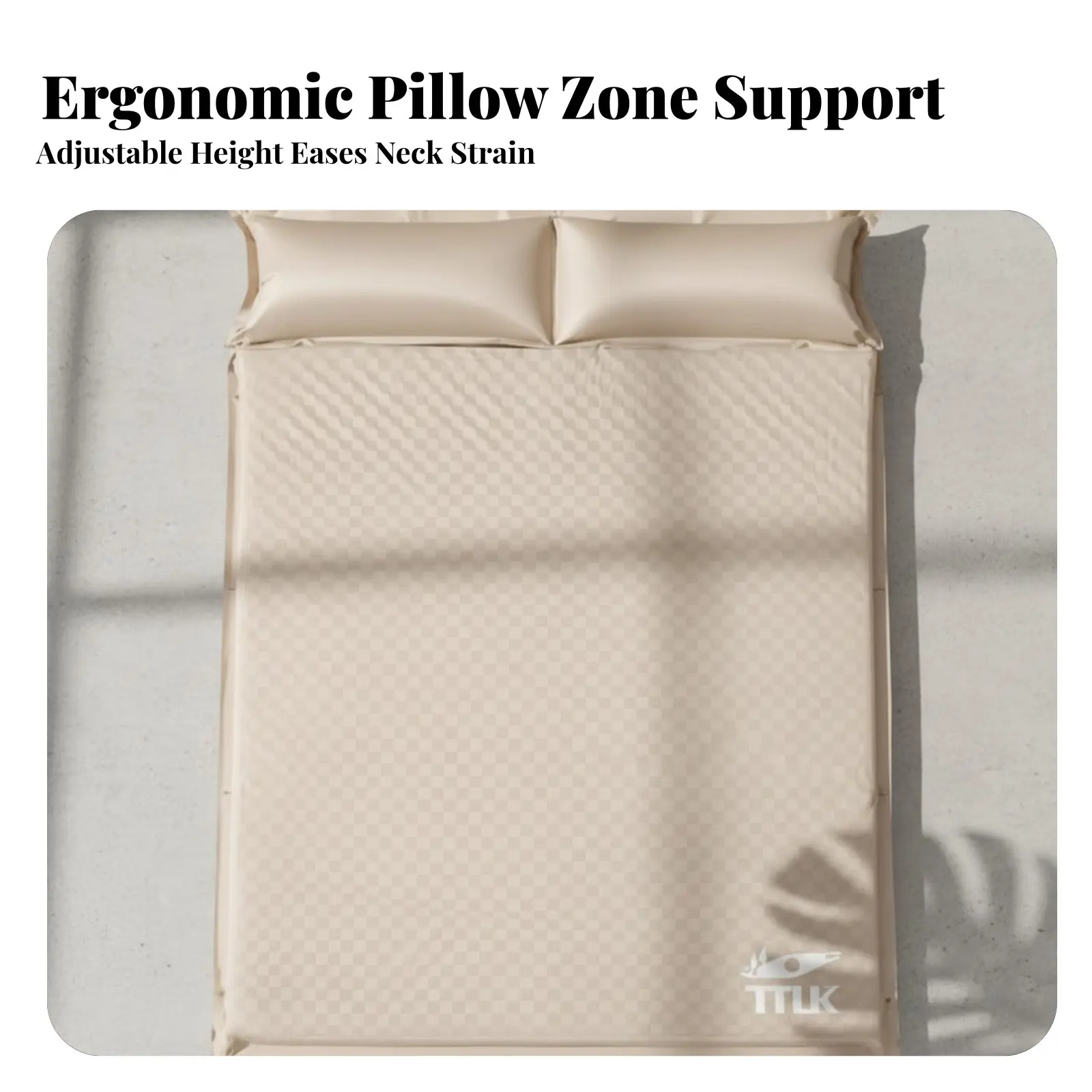 

Inflatable Mattress, Self-Inflating Air Bed for Outdoor Camping, Double Sleeping Pad, Home Floor Mat, High Resilience Foam