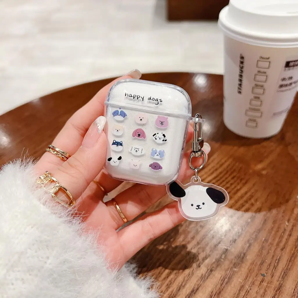 Cute Cartoon Cat Dog Fone De Ouvido Casos Para Airpods 1/2 Capa Protetora Sem Fio Para Airpods Pro 2nd Air pods 3 Capa