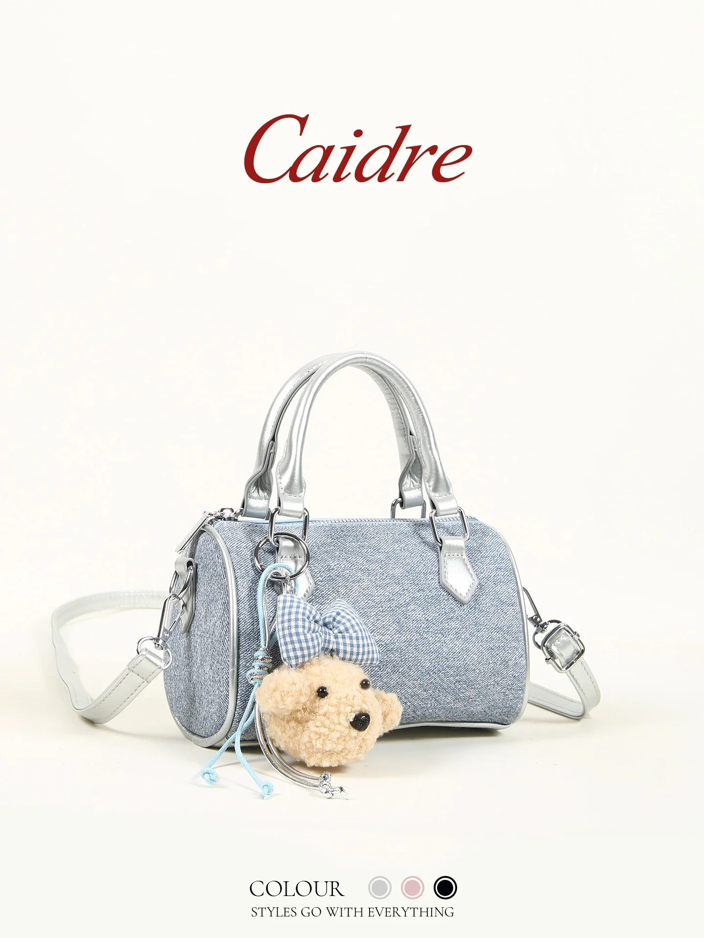 

New Arrival Premium Denim Pillow Bag Crossbody Handbag Small Soft Handle Korean Style Pure Color Fashion Accessory