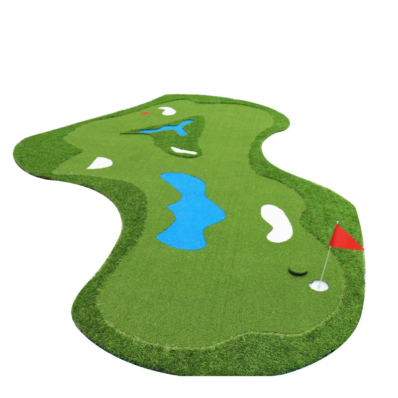 

Искусственный гольф-мат для паттинга с имитацией бункеров и водных препятствий, реалистичный тренировочный коврик для игры в помещении и на улице