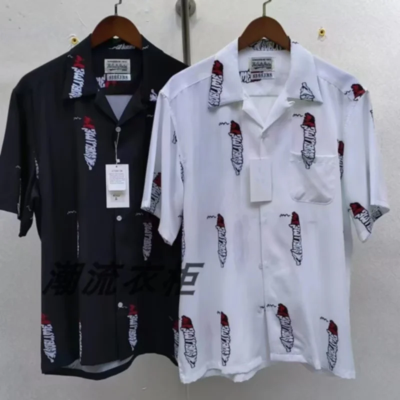 

Black White Fashion Trend Print WACKO Shirt Best Quality Casual Loose Mens Womens Short Sleeve Shirt