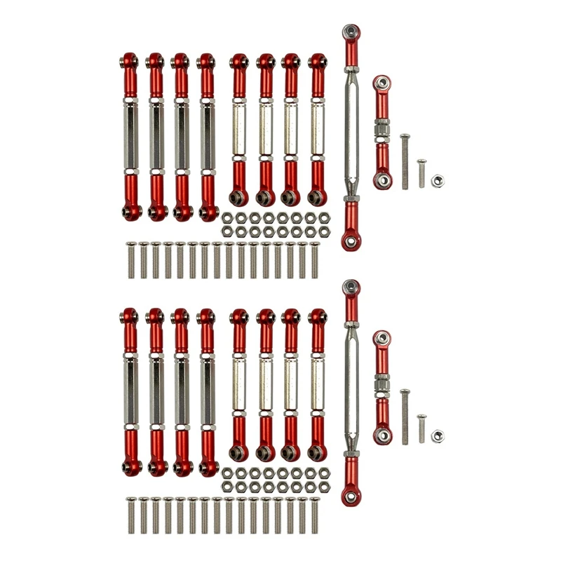 

X18A-2 Set For MN D90 D91 D96 D99S MN99S MN90 1/12 RC Car Upgrade Accessories Metal Pull Rod Steering Link Rod Set Parts,RD