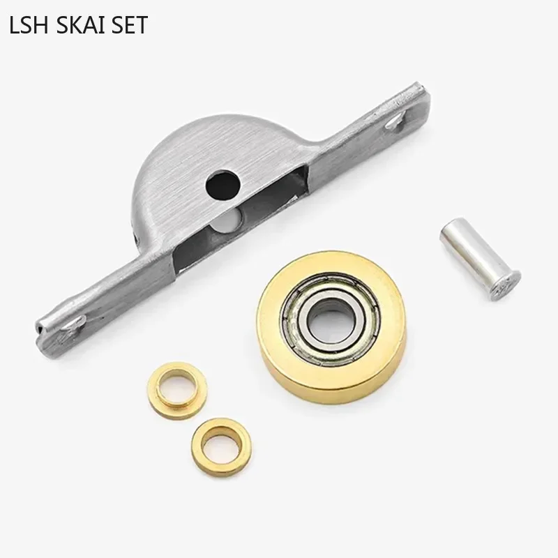 2pcs Stainless Steel Sliding Door Roller Wheel Barn Door Window Rollers Flat/concave Groove Mute Pulley Furniture Hardware