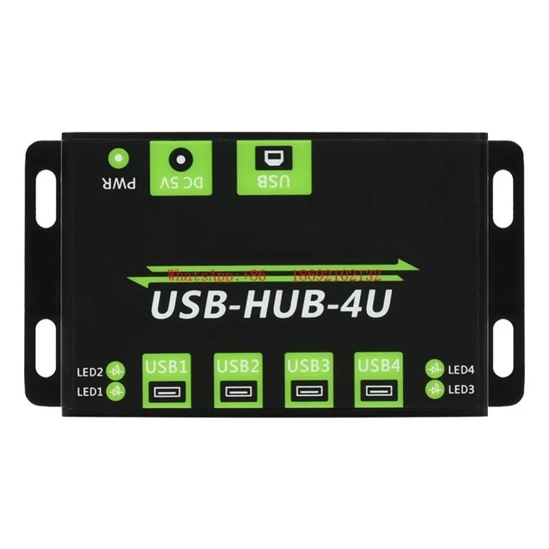 

Промышленный 4-канальный USB 2.0 многопортовый хаб-адаптер, расширитель 1 на 4, металлический корпус