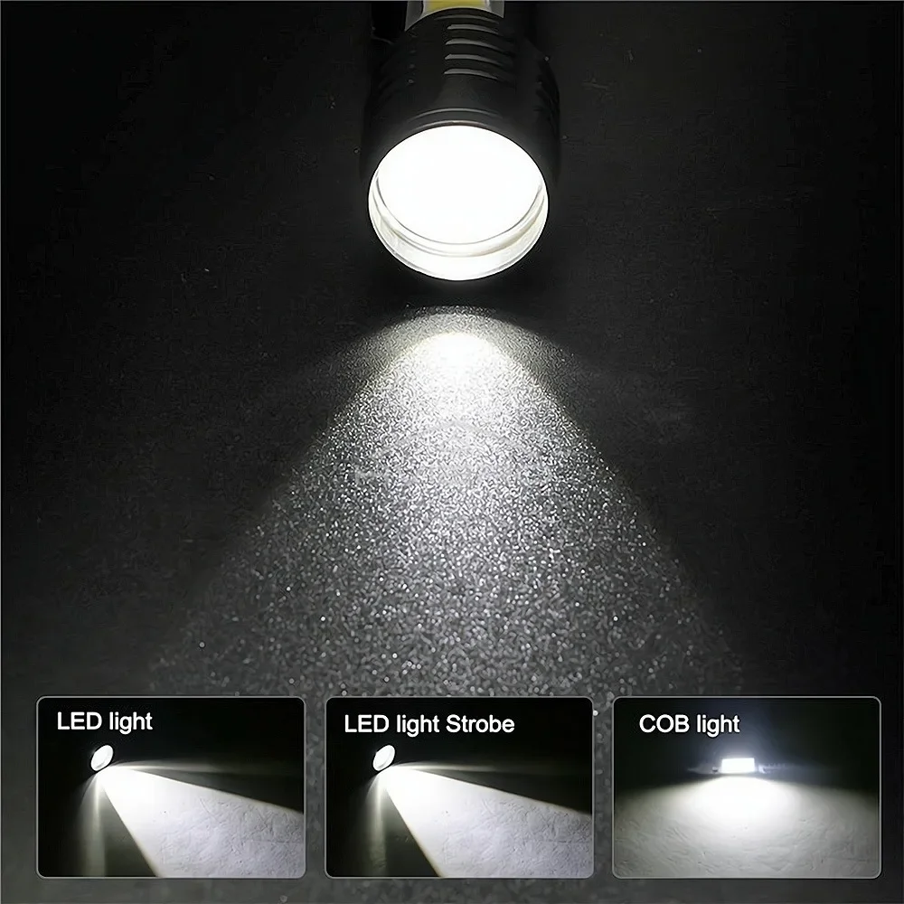 Flashlight Battery Charge Mini Led 5W Focus Adjustable Side Lamp Convenient Waterproof T6 Light Ultra Bright For Camping Hiking image 6