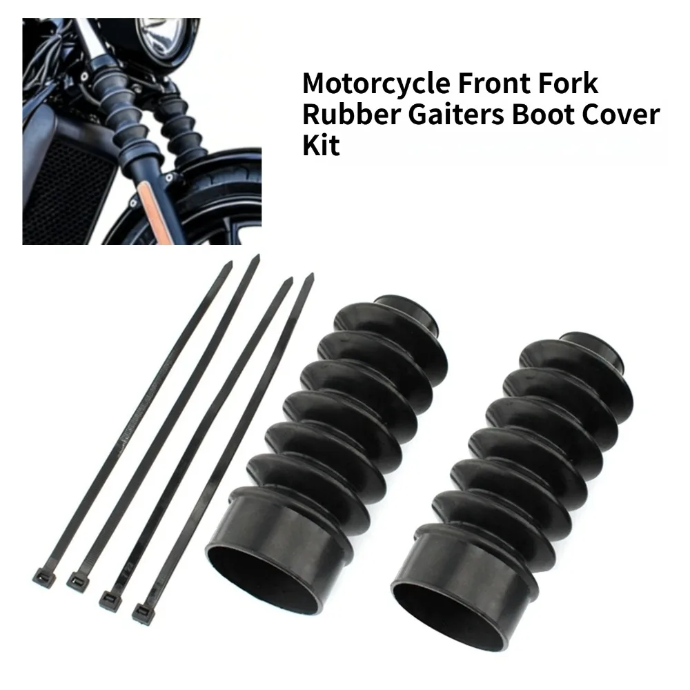 

Motorcycle Front Fork Rubber Gaiters Boot Cover Kit For Harley Dyna FXD XL883 Sportster 1200