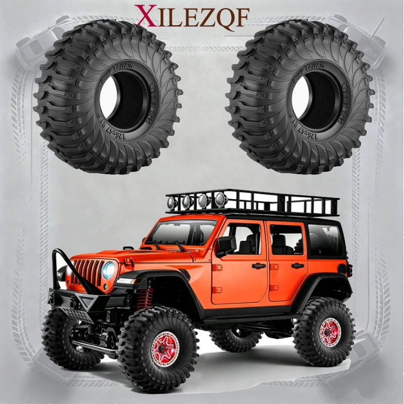4Pcs 1.9 Inch Rubber Wheel Tire Set RC Crawler Upgrade Parts for 1/10 Axial SCX10 90046 TRX4 TRX6 D90 Wraith Redcat GEN7 GEN8