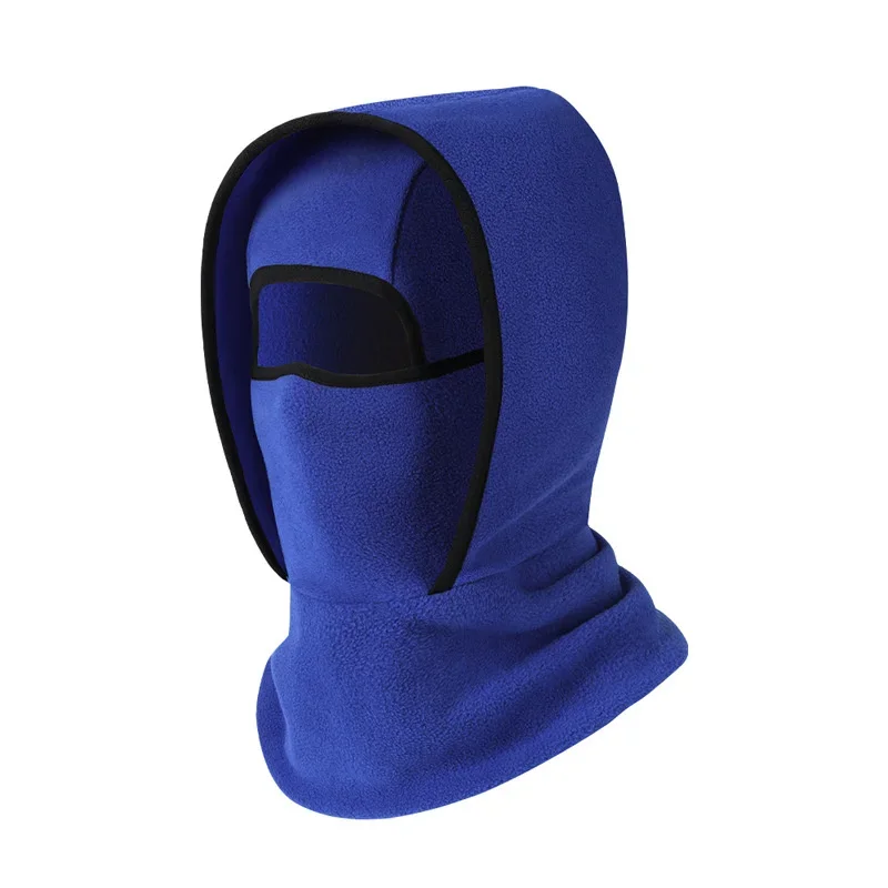 Double Layer Thickened Fleece Thermal Ski Face Mask Multifunctional One-Piece Head Cover Windproof for Outdoor Warmth