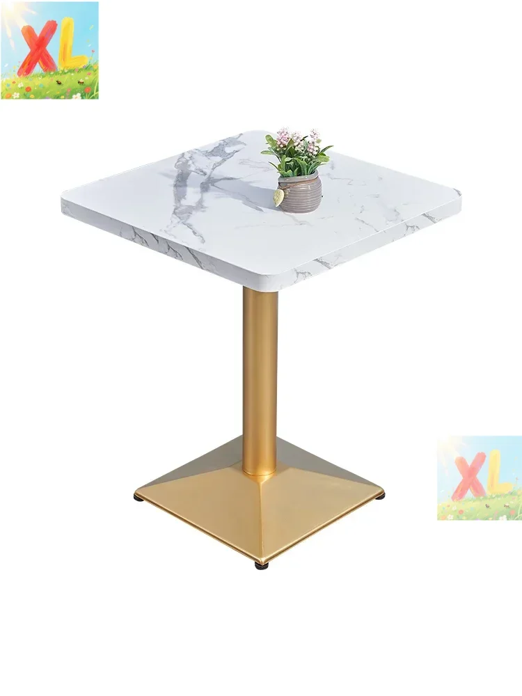 

Milk tea dessert table and chair combination coffee western restaurant noodles fast food hamburger square ta