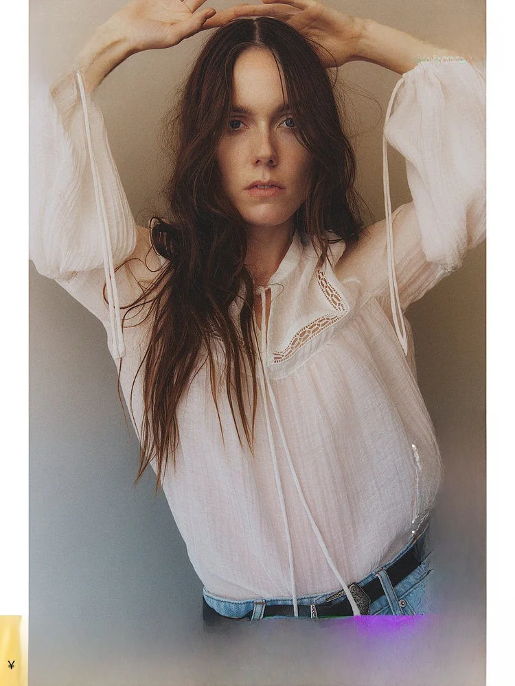 

Женская рубашка H&M, летняя, свободного кроя, из льняной смеси, с рукавами-фонариками, во французском стиле, с длинными рукавами, V-образным вырезом, однотонная, 1266587