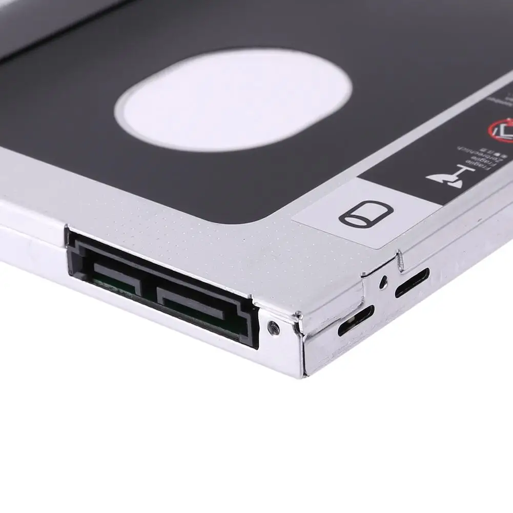 Universal 2nd SATA To SATA HDD Caddy 9mm For Notebook ODD Optibay For 9mm Nclosure Bay SSD Case Hard Disk Drive