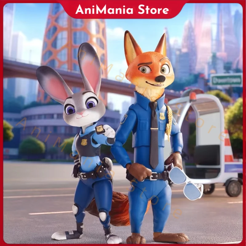 Véritable boîte aveugle de la série de figurines d'action Zootopia, Collection mignonne, ornement de bureau, tendance, cadeau Surprise