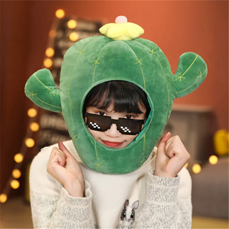 

Novelty Creative Adult Children Carton Cactus Cap Hat Girl Birthday Gift Funny Party Cosplay Dress Costume Green Plant Headwear