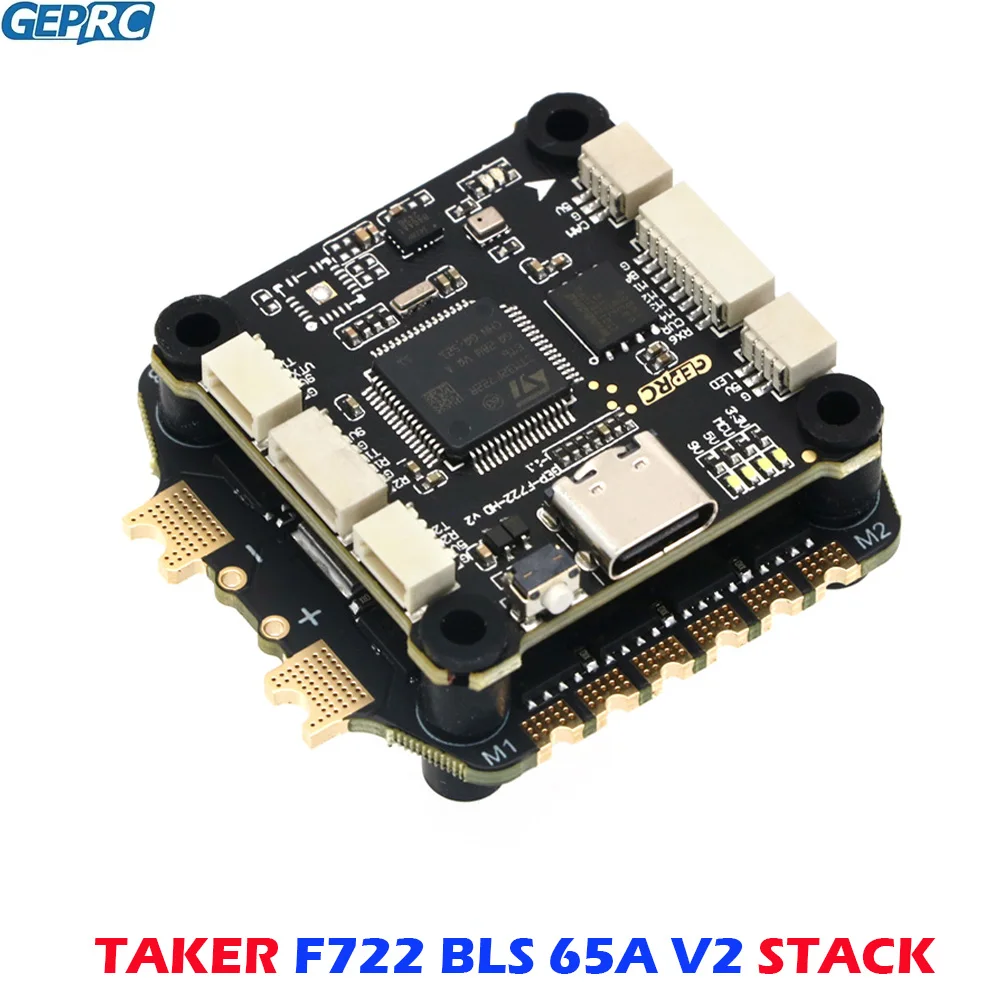 

GEPRC TAKER F722 BLS 65A V2 STACK Flight Controller with 65A 4IN1 ESC Analyze Record Flight Data Plug and Play Racing FPV Drone