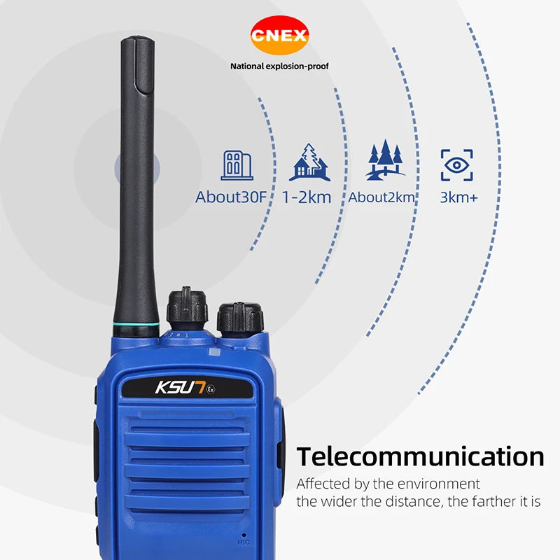 KSUN X1100 SOS جهاز اتصال لاسلكي مقاوم للانفجار راديو اتجاهين للزيت الكيميائي الغاز الطبيعي الإنقاذ من الحرائق صناعة ألغام الفحم