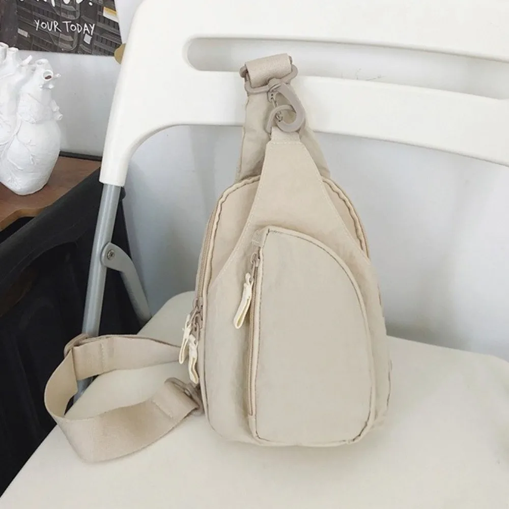 Large Capacity Men's Chest Bag Waterproof Nylon Shoulder Bag Casual Adjustable Strap Crossbody Fanny Pack