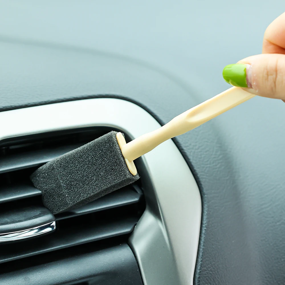 20/1pcs Car Air Conditioner Vent Sponge Brush Car Dust Removal Detailing Brushes Home Office Car Interior Grille Cleaning Brush