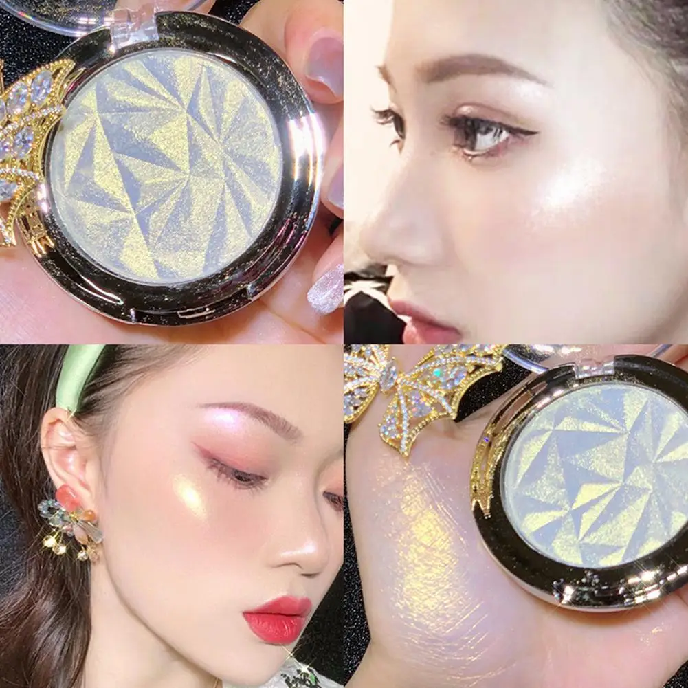 Highlighter Pó Paleta de Maquiagem, de longa duração Shimmer Cosméticos, Brilho Contorno, Iluminador Rosto, Mais Recente, V5L2