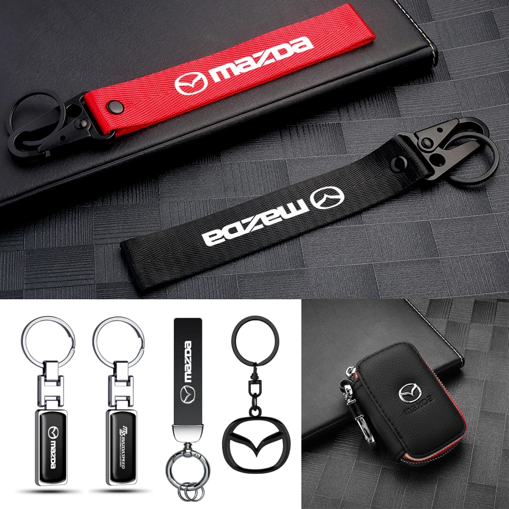 3D Metal Auto Keychain Car Supplies Badge Keychain Accessories for Mazda Atenza Axela Demio CX3 CX5 MS RX8 CX-7 MX3 MX5 skyactiv