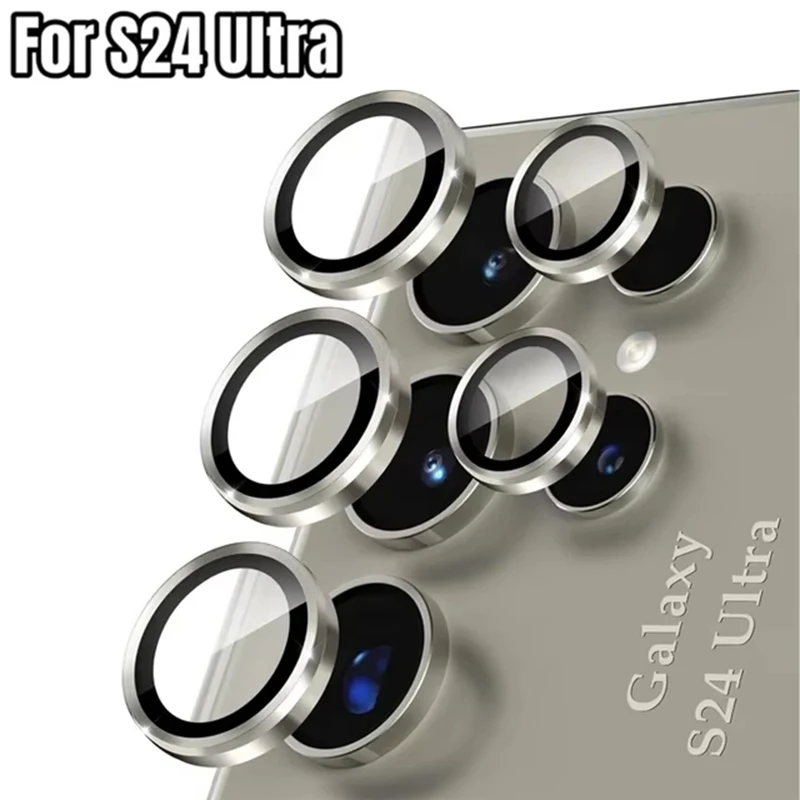 Screen Protector Objektivdeckel Kamera Ring Zurück Objektiv Glas Für Samsung Galaxy S24 Ultra S23 Plus FE Kamera Metall Kamera Len Protector