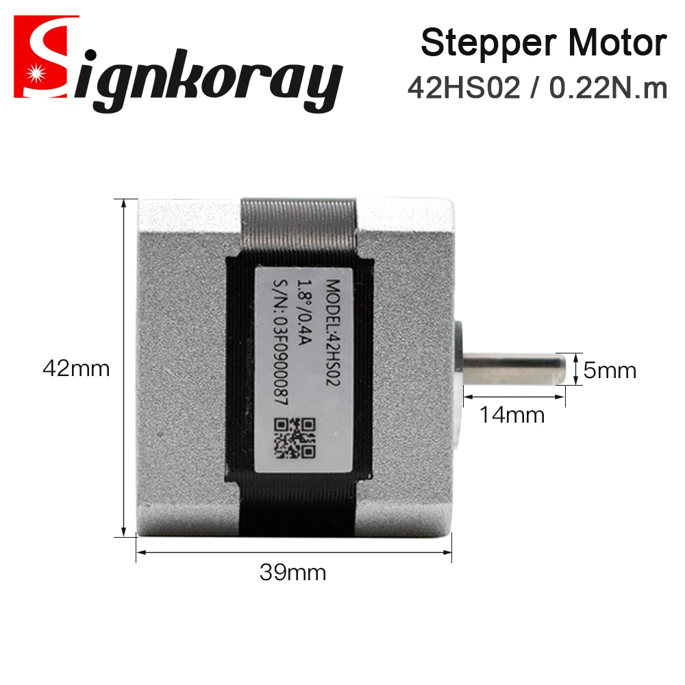 SignkoRay Leadshine Nema17 2Phase Stepper Motor 42HS02 0.22N.m Shaft Dia.5mm Length 14mm For Co2 Laser Cutting Engraving Machine