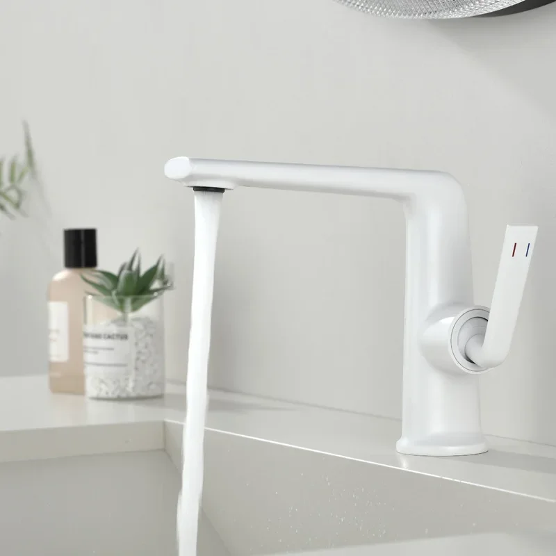 Rubinetto per lavabo interamente in rame Lavabo caldo e freddo Lavabo Mobile da bagno Gun Rubinetto grigio rosa MT2523