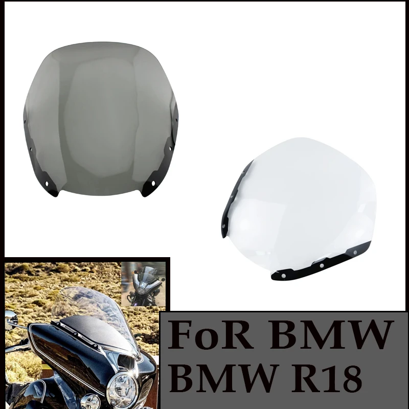 Motorcycle Windshield Windscreen For BMW R18 Bagger R18 Transcontinental High Deflector Screen Smoke Clear Color Accessories