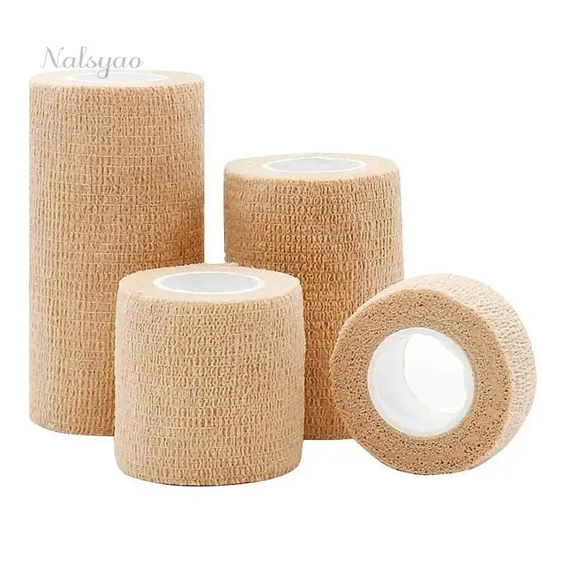 10pcs Self Adherent Cohesive Bandage Wrap Stretch Non Woven Self Adhesive Tape Skin Colour Athletic Elastic Medical