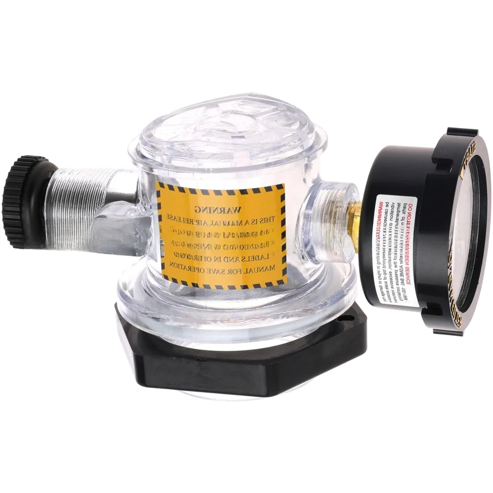 Manual Air Relief Valve For Pool Spa Sand Filter Systems Pressure Safety Release Black PE-LD Construction