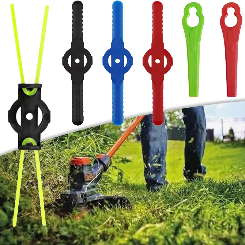 Plastic Blade Set Cutter Replacement for Cordless Grass Trimmer Strimmer Garden Tool Plastic Grass Trimmer Blades Accessories