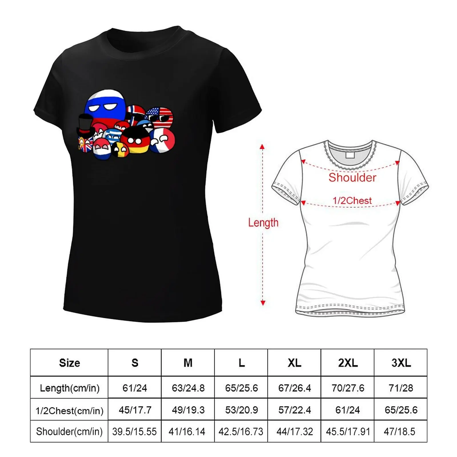 Countryballs-Fans Pullover para homem e mulher, camiseta do dia dos namorados, roupa kawaii, alfândega, presentes