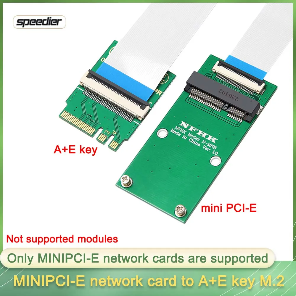 MINI PCI-E WiFi Network Card To PCIe M.2 NGFF A+E E Key M.2 WIFI Wireless Network Card Adapter Card Extension Cable